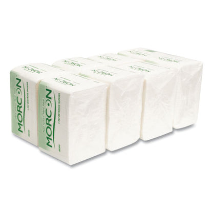 Morcon Tissue Morsoft Beverage Napkins, 9 x 9-4, White, 500-Pack, 8 Packs-Carton B8500