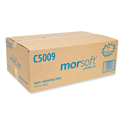 Morcon Tissue Morsoft Center-Pull Roll Towels, 2-Ply, 8" dia., 500 Sheets-Roll, 6 Rolls-Carton C5009