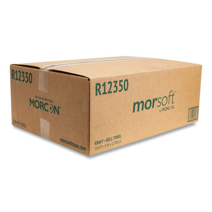 Morcon Tissue Morsoft Universal Roll Towels, 8" x 350 ft, Brown, 12 Rolls-Carton R12350