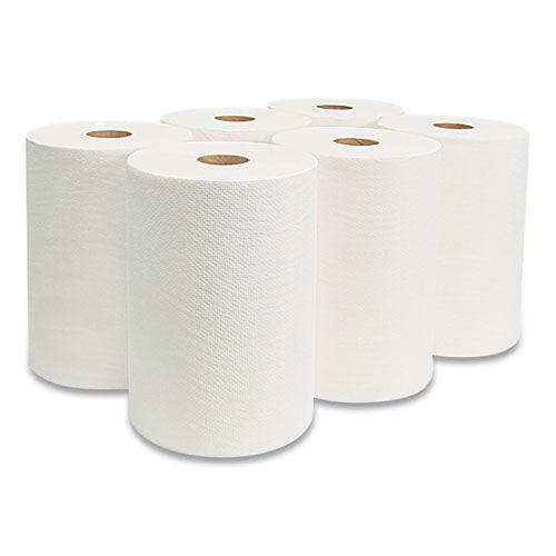 Morcon Tissue 10 Inch TAD Roll Towels, 1-Ply, 10" x 550 ft, White, 6 Rolls-Carton VT106