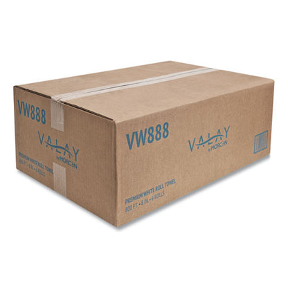 Morcon Tissue Valay Proprietary Roll Towels, 1-Ply, 8" x 800 ft, White, 6 Rolls-Carton VW888