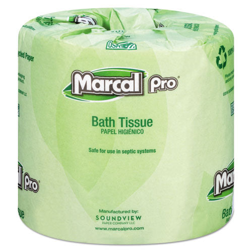 Marcal Pro 100% Recycled Bathroom Toilet Tissue Paper 2 Ply 242 Sheets White (48 Rolls) 3001