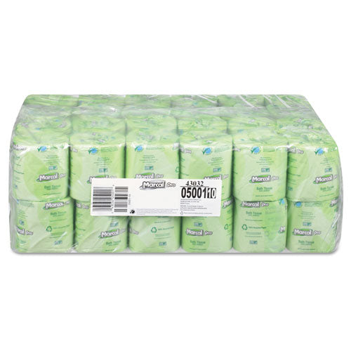 Marcal 100% Recycled Bath Toilet Tissue Paper 2 Ply 500 Sheets White (48 Rolls) MAC5001