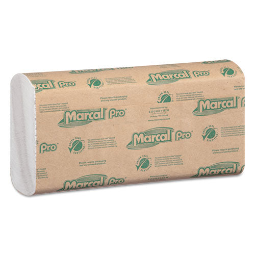 Marcal Pro 100% Recycled Folded Paper Towels, 12 7-8x10 1-8,C-Fold, White,150-PK, 16 PK-CT P100B