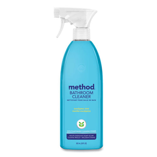 Method Tub and Tile Bathroom, Eucalyptus Mint, 28 oz Spray Bottle, 8-Carton 00008CT