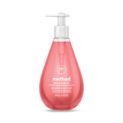 Method Gel Hand Wash, Pink Grapefruit, 12 oz Pump  Bottle, 6-Carton MTH00039