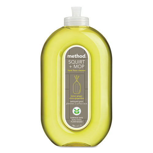 Method Squirt + Mop Hard Floor Cleaner, 25 oz Spray Bottle, Lemon Ginger, 6-Carton 00563CT