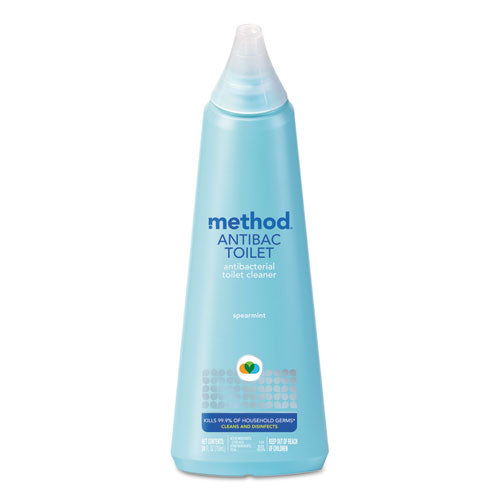 Method Antibacterial Toilet Cleaner, Spearmint, 24 oz Bottle, 6-Carton MTH01221CT