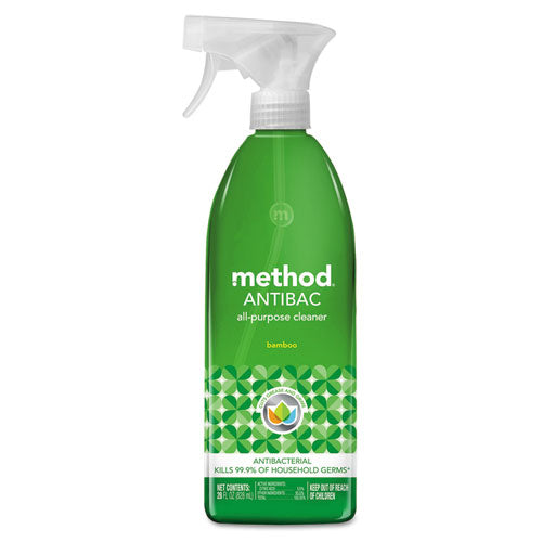 Method Antibac All-Purpose Cleaner, Bamboo, 28 oz Spray Bottle, 8-Carton MTH01452