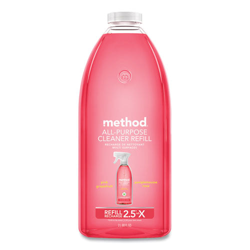 Method All Surface Cleaner, Grapefruit Scent, 68 oz Plastic Bottle, 6-Carton MTH01468
