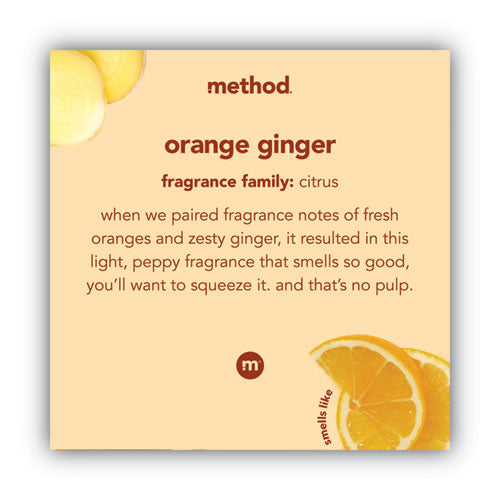 Method Foaming Hand Wash, Orange Ginger, 10 oz Pump Bottle, 6-Carton MTH01474