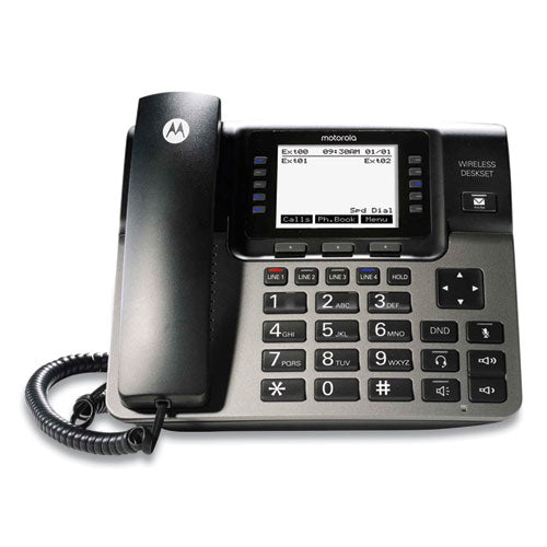 Motorola 1–4 Line Corded-Cordless System, Cordless Desk Phone ML1100