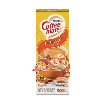 Coffee mate Liquid Coffee Creamer, Hazelnut, 0.38 oz Mini Cups, 50-Box 005000035180