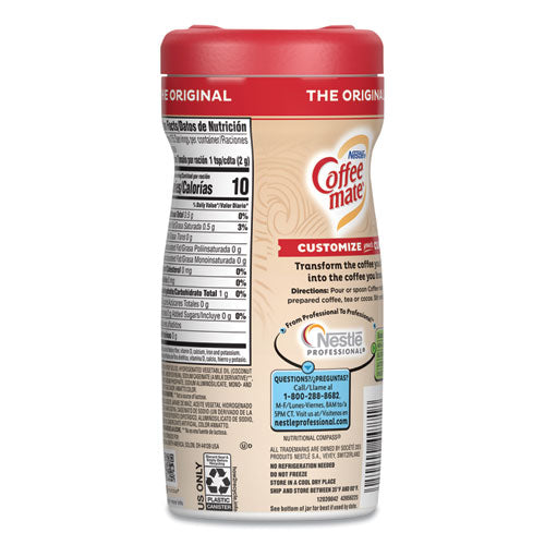 Coffee mate Non-Dairy Powdered Creamer, Original, 11 oz Canister, 12-Carton 55882