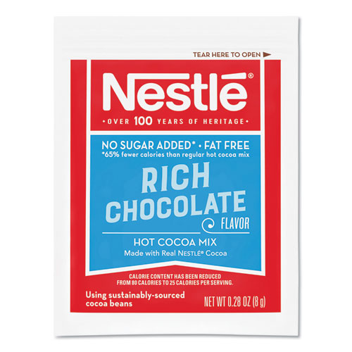 Nestle No-Sugar-Added Hot Cocoa Mix Envelopes Rich Chocolate 0.28 oz Packet (30 Count) 61411