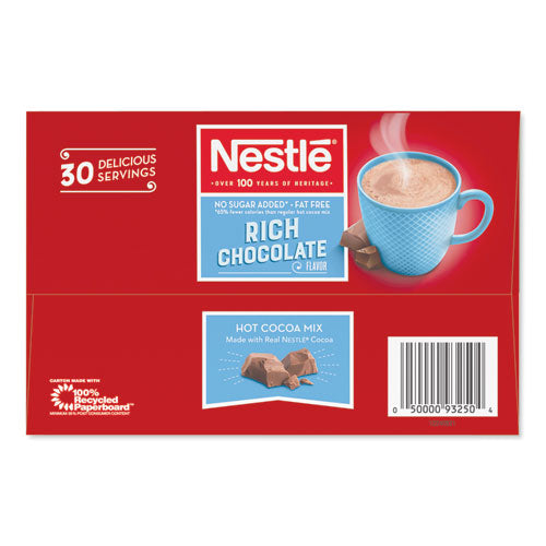 Nestle No-Sugar-Added Hot Cocoa Mix Envelopes Rich Chocolate 0.28 oz Packet (30 Count) 61411
