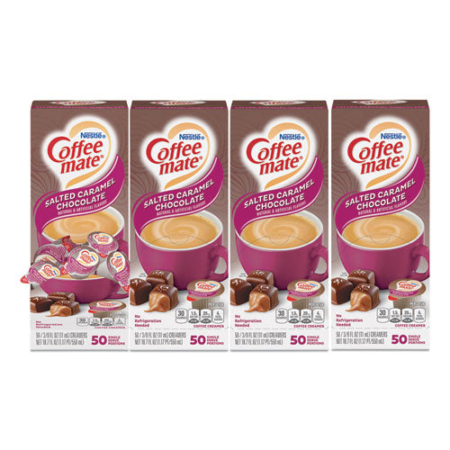 Coffee mate Liquid Coffee Creamer, Italian Sweet Creme, 0.38 oz Mini Cups, 50-Box, 4 Boxes-Carton, 200 Total-Carton 5000084652