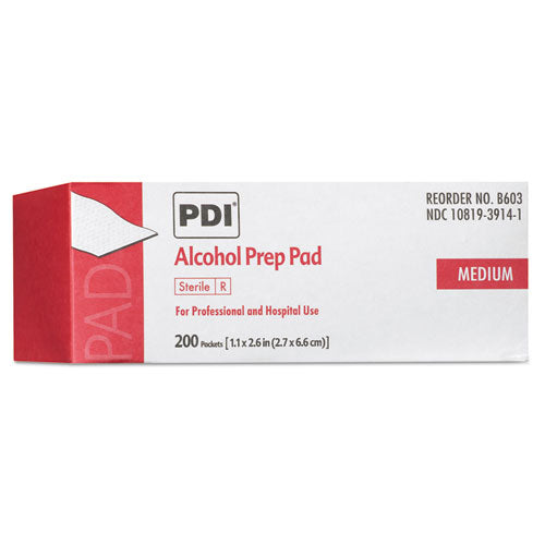 Sani Professional PDI Alcohol Prep Pads, White, 200-Box B60307