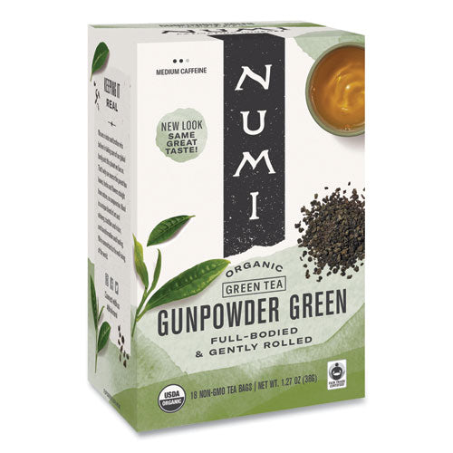 Numi Organic Teas and Teasans 1.27 oz Gunpowder Green (18 Count) 10109