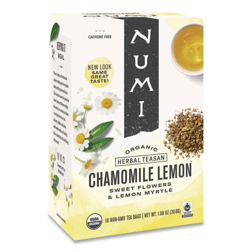 Numi Organic Teas and Teasans 1.8 oz Chamomile Lemon (18 Count) 10150