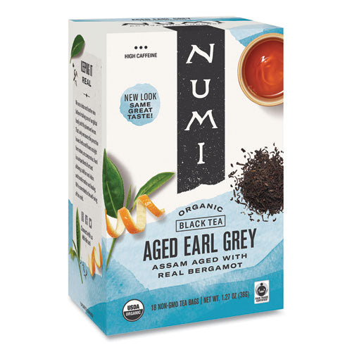 Numi Organic Teas and Teasans 1.27 oz Aged Earl Grey (18 Count) 10170