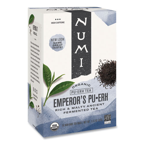 Numi Organic Teas and Teasans 0.125 oz Emperor's Puerh (16 Count) 10350
