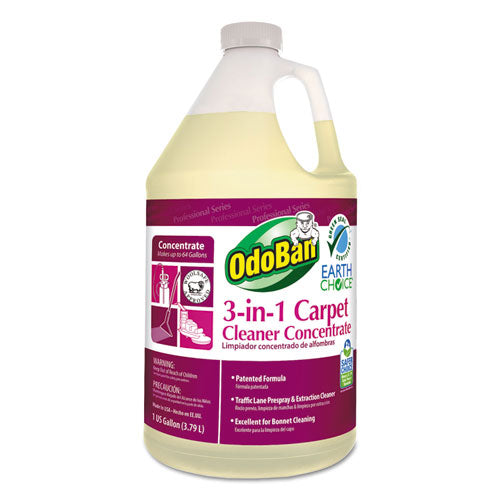 OdoBan Earth Choice 3-N-1 Carpet Cleaner, 128 oz Bottle, Unscented, 4-CT 9602B62-G4