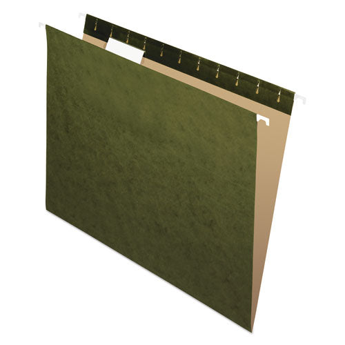 Office Impressions Hanging File Folders, Letter Size, 1-5-Cut Tab, Standard Green, 25-Box OFF82021