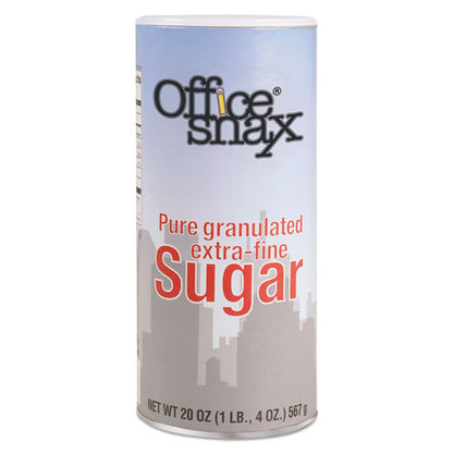Office Snax Reclosable Canister of Sugar, 20 oz, 3-Pack OFX00019G