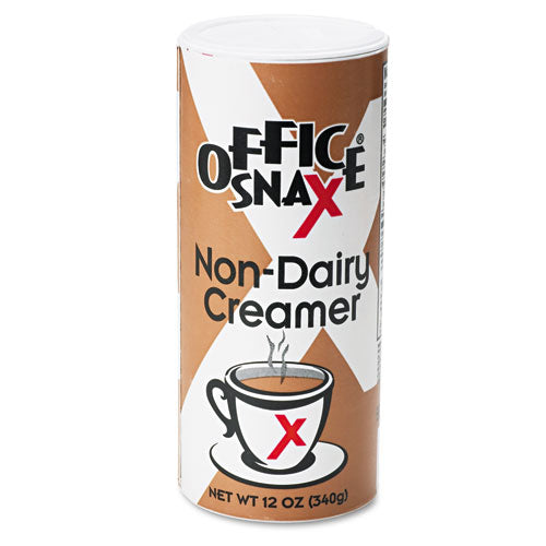 Office Snax Reclosable Canister of Powder Non-Dairy Creamer, 12oz, 24-Carton 0020CT