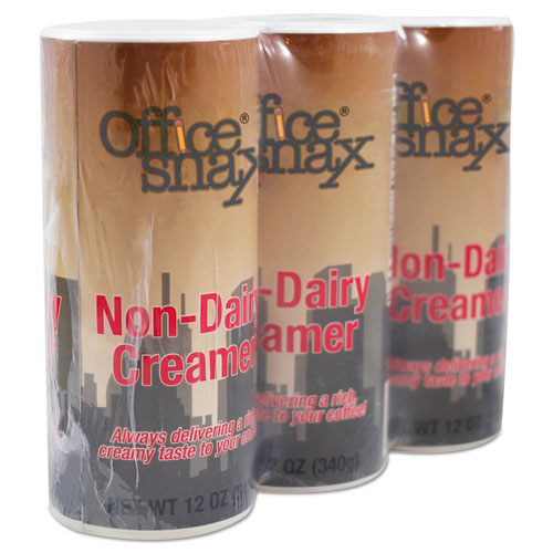 Office Snax Reclosable Powdered Non-Dairy Creamer, 12 oz Canister, 3-Pack OFX00020G