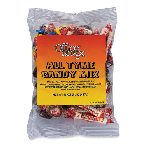 Office Snax Candy Assortments, All Tyme Candy Mix, 1 Lb Bag (OFX00652)