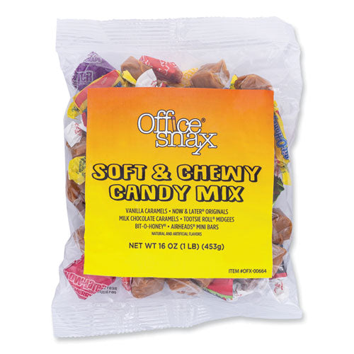 Office Snax Candy Assortments, Soft And Chewy Candy Mix, 1 Lb Bag (OFX00664)