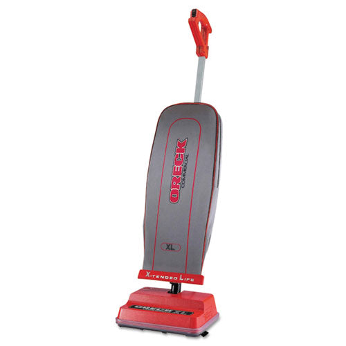 Oreck Commercial U2000R-1 Upright Vacuum, 12" Cleaning Path, Red-Gray U2000R-1
