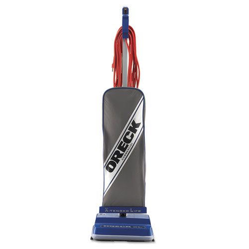 Oreck Commercial XL Upright Vacuum, 12" Cleaning Path, Gray-Blue XL2100RHS