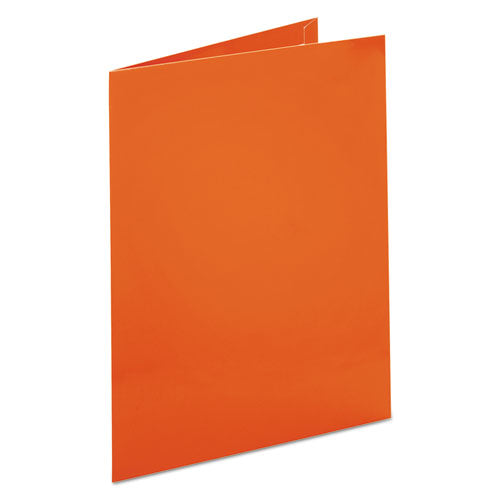 Oxford Two-Pocket Laminated Paper Folder, 100-Sheet Capacity, 11 x 8.5, Metallic Copper, 25-Box 5049580