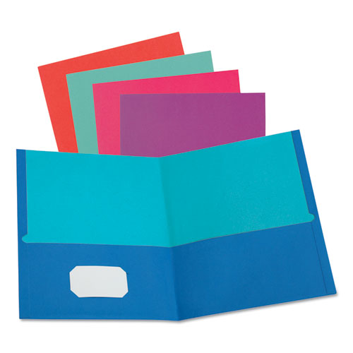 Oxford Twisted Twin Textured Pocket Folders, 100-Sheet Capacity, 11 x 8.5, Assorted Solid Colors, 10-Pack 51274EE