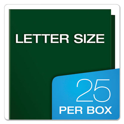 Oxford High Gloss Laminated Paperboard Folder, 100-Sheet Capacity, 11 x 8.5, Green, 25-Box 51717