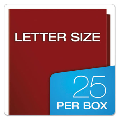 Oxford High Gloss Laminated Paperboard Folder, 100-Sheet Capacity, 11 x 8.5, Crimson, 25-Box 51718