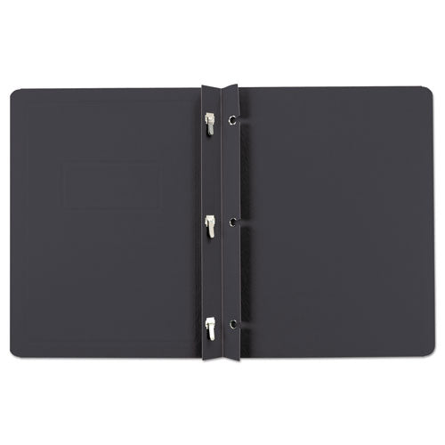 Oxford Title Panel and Border Front Report Cover, Three-Prong Fastener, 0.5" Capacity, 8.5 x 11, Black-Black, 25-Box 52506EE