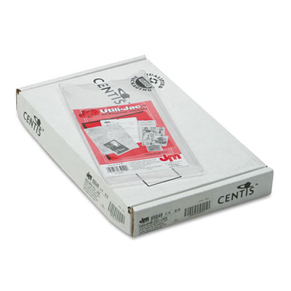 Oxford Utili-Jac Heavy-Duty Clear Plastic Envelopes, 4 x 9, 50-Box 65049