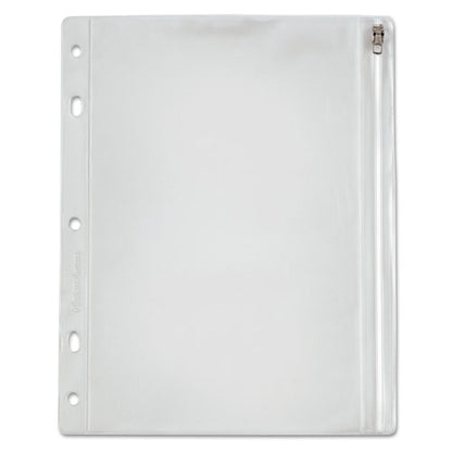 Oxford Zippered Ring Binder Pocket, 10 1-2 x 8, Clear 68504