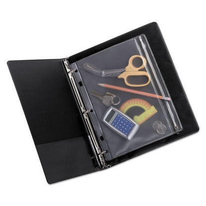 Oxford Zippered Ring Binder Pocket, 10 1-2 x 8, Clear 68504