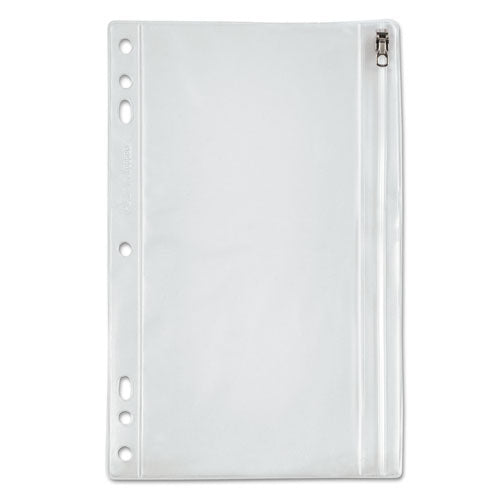 Oxford Zippered Ring Binder Pocket, 9 1-2 x 6, Clear 68599
