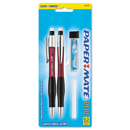 Paper Mate ComfortMate Ultra Pencil Starter Set, 0.5 mm, HB (#2.5), Black Lead, Assorted Barrel Colors, 2-Pack 1738795