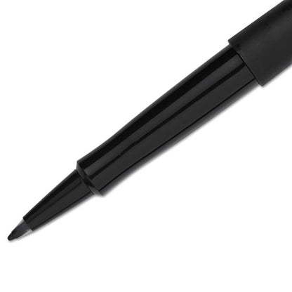 Paper Mate Point Guard Flair Felt Tip Porous Point Pen, Stick, Bold 1.4 mm, Black Ink, Black Barrel, 36-Box 1921070