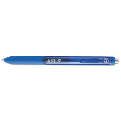 Paper Mate InkJoy Gel Pen, Retractable, Medium 0.7 mm, Blue Ink, Blue Barrel, Dozen 1951721