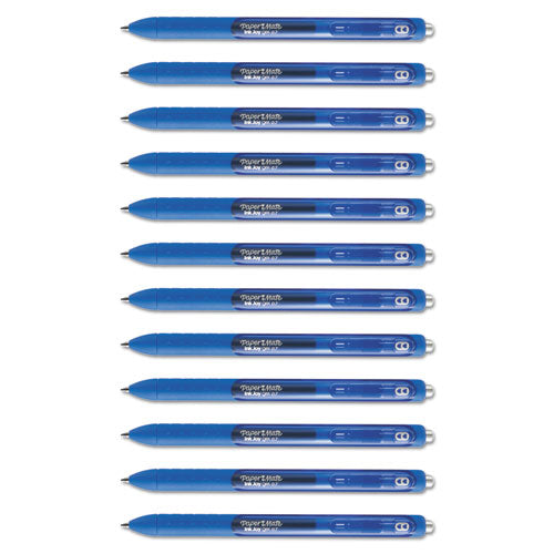 Paper Mate InkJoy Gel Pen, Retractable, Medium 0.7 mm, Blue Ink, Blue Barrel, Dozen 1951721