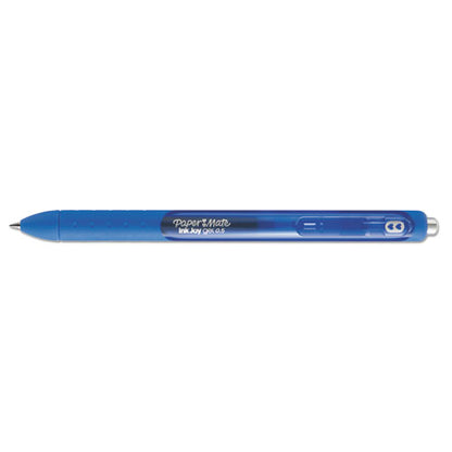 Paper Mate InkJoy Gel Pen, Retractable, Micro 0.5 mm, Blue Ink, Blue Barrel, Dozen 1951722