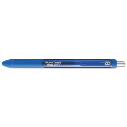 Paper Mate InkJoy Gel Pen, Retractable, Micro 0.5 mm, Blue Ink, Blue Barrel, Dozen 1951722